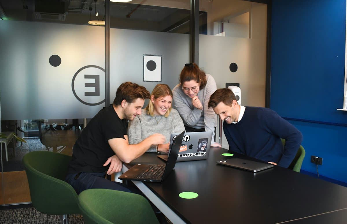 Team meeting in an office