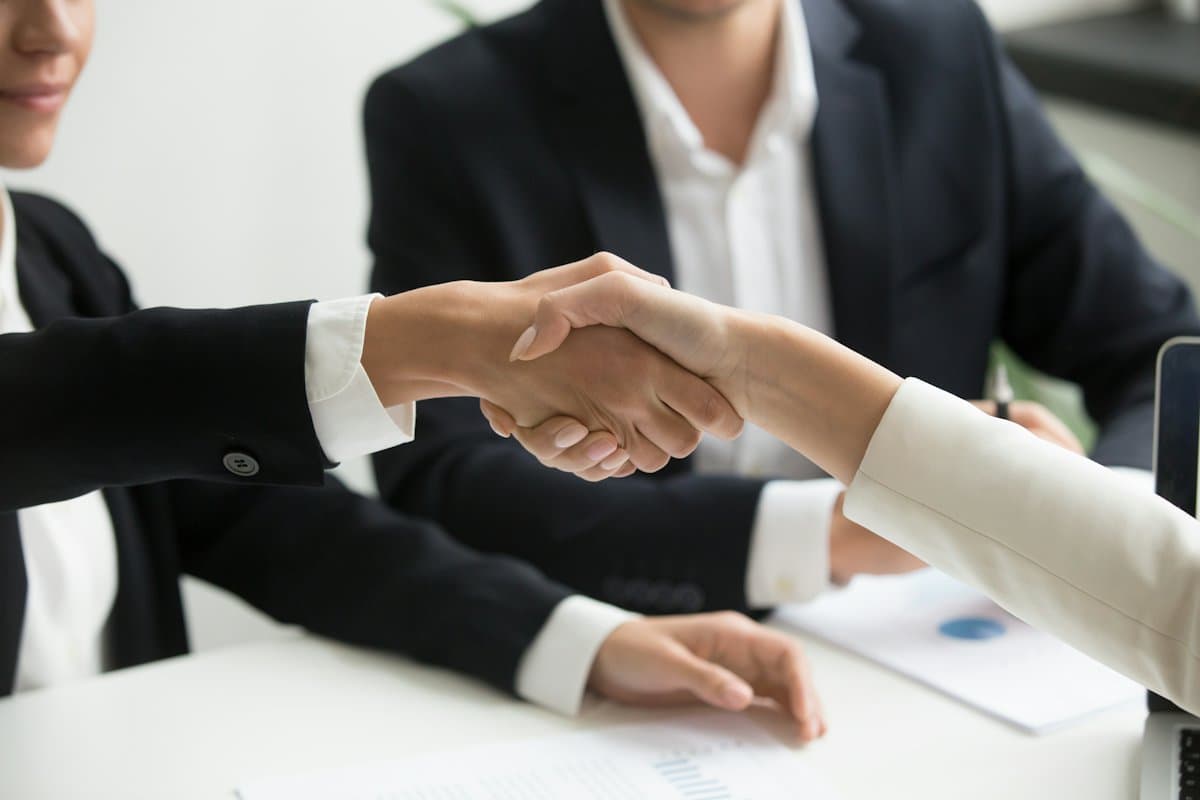 Business handshake