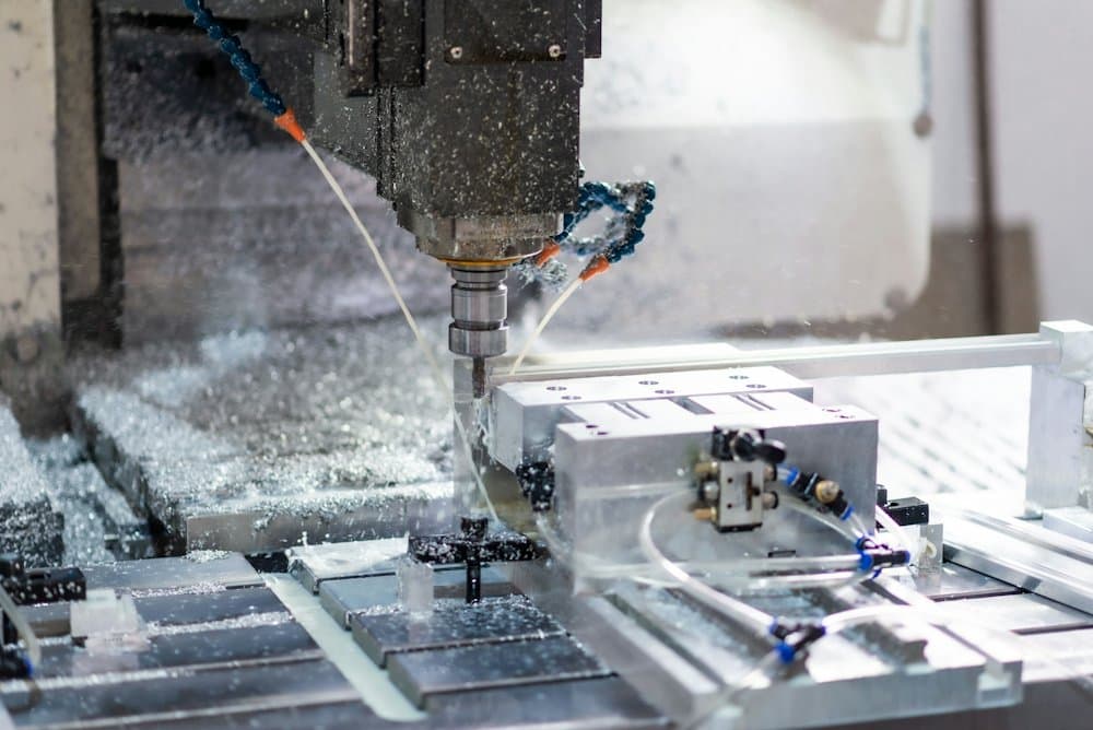 Metal machining on a CNC machine